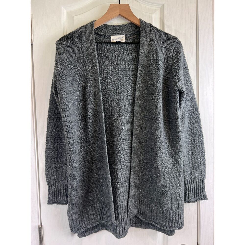 Universal Thread Women's Gray Open Front Cardigan Sweater Wool Blend Size S